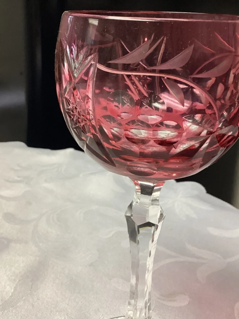 NAUCHTMANN. CRANBERRY WINE GLASSES SET OF 2 rare ones